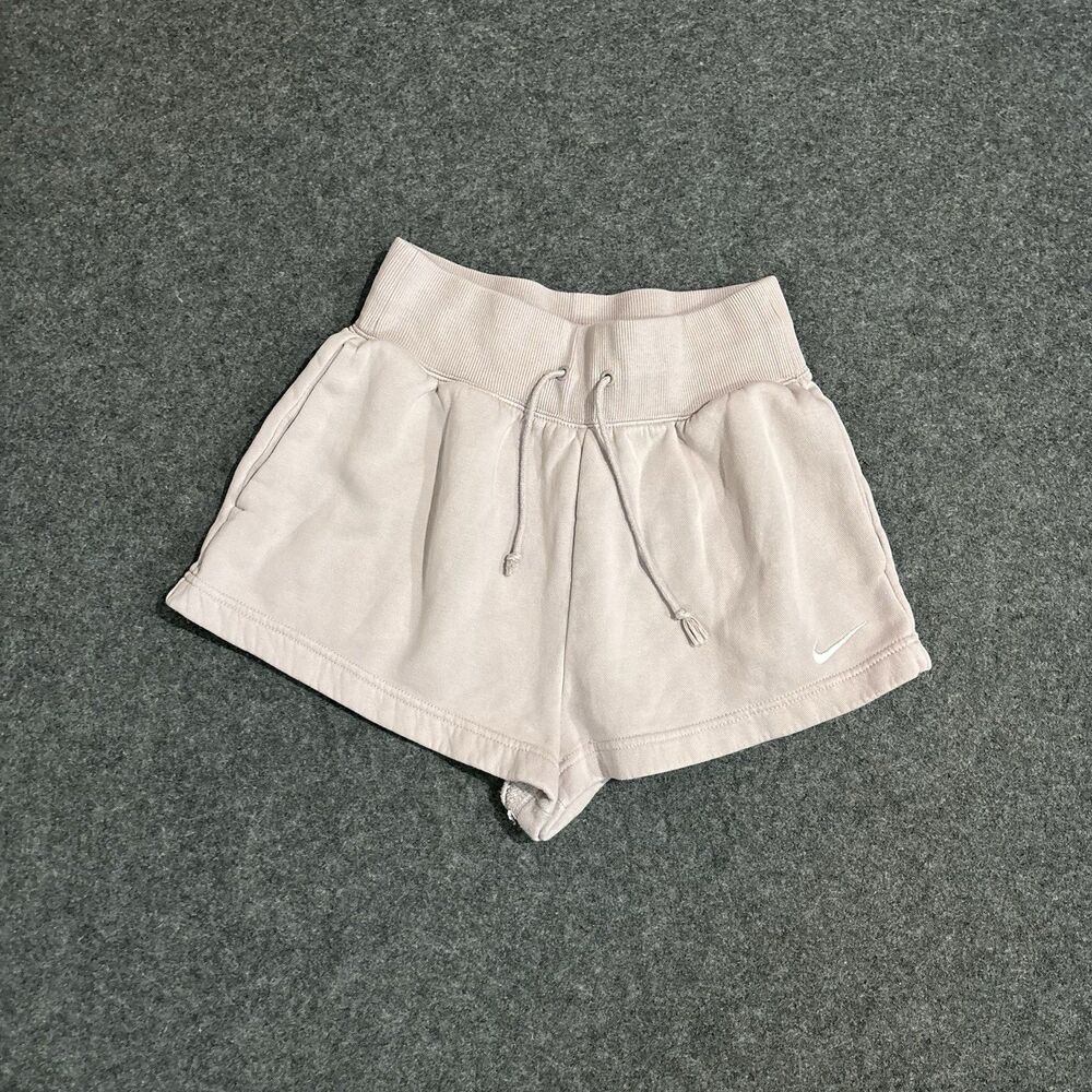 Nike Women’s Sportswear Phoenix Fleece High Waisted Shorts Size Small Pink
